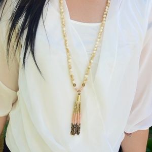 Ethel & Myrtle Jewelry Pink/Tan Beaded Synthetic